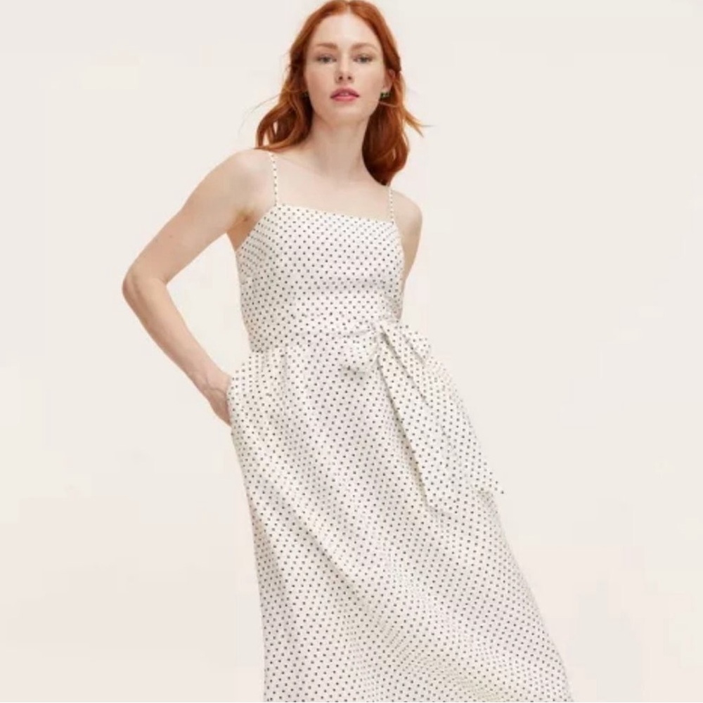❤️PRICE DROP❤️ Kate Spade Black and White Tie Front Midi Sundress